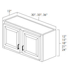 Designer Natural 30" x 18" Bridge Wall Cabinet