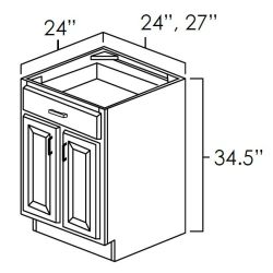 Double Door Single Drawer Base