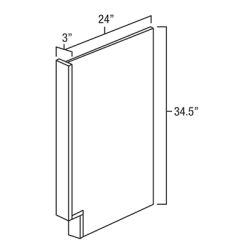 Designer Natural 24" x 34.5" Base End Panel