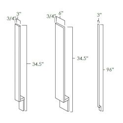 Designer Natural 3" x 96" Tall Fillers