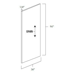 Designer Natural 36" x 96" Stained Plywood