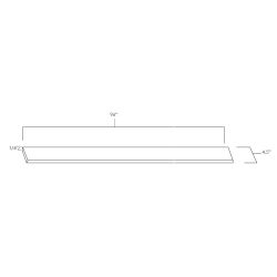 96”L x 4.5”H  and ¼” thick