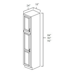 Designer Natural 18" x 96" Utility Cabinets
