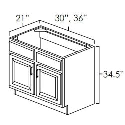 Designer Natural 30" x 21" Vanity Sink Base Cabinets