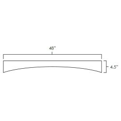 Designer Natural 48" x 5" Arched Valance