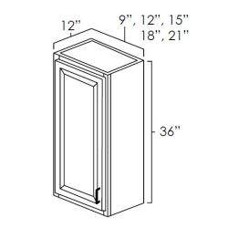 Designer Natural 21" x 36" Single Door Wall Cabinet