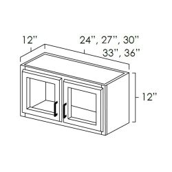 Greek Villa 33" x 12" Double Door Stacker Wall Cabinet