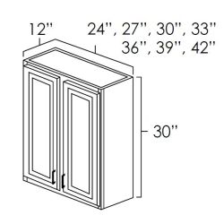 Designer Natural 33" x 30" Double Door Wall Cabinet