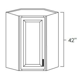 Designer Natural 24" x 42" Wall Diagonal Corner Cabinet