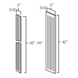 Designer Natural 3" x 96" Fluted Wall Fillers