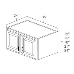 Designer Natural 15" x 36" Wall Refrigerator Cabinet