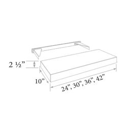 Designer Natural 36" Finished Floating Shelf