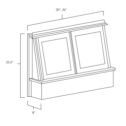 Designer Natural 36" x 23.5" Range Hood Front