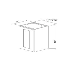 Designer Natural 15" x 18" High Single Door Wall Cabinet