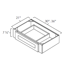 Designer Natural 36" x 21" Under Counter Knee Drawers