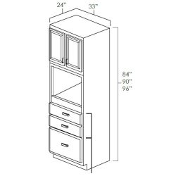 Designer Natural 33" x 90" Universal Oven Cabinets