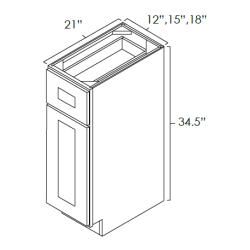 Designer Natural 12" Vanity Base