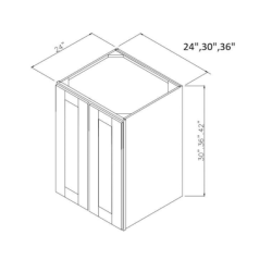 24" Deep Double Door Wall Cabinets: HS-W363624
