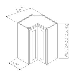 Designer Natural 24" x 36" Wall Easy Reach Cabinet