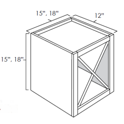 Designer Natural 18"W X 12"D X 18"H Wine Storage Cube
