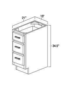 Aspen White - 15x21" - Vanity Drawer Base Cabinets