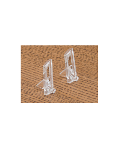 Hardware - PT-6 - White Shaker Shelf Clips - Pair